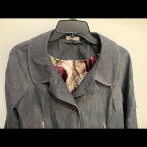 Christopher & Banks  Cape Style Stretch Denim Colored Jacket